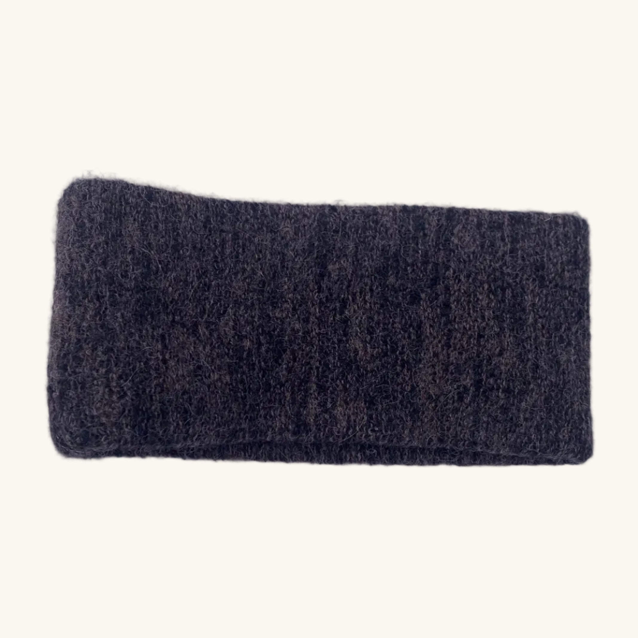 Grey brown melange headband on a white background