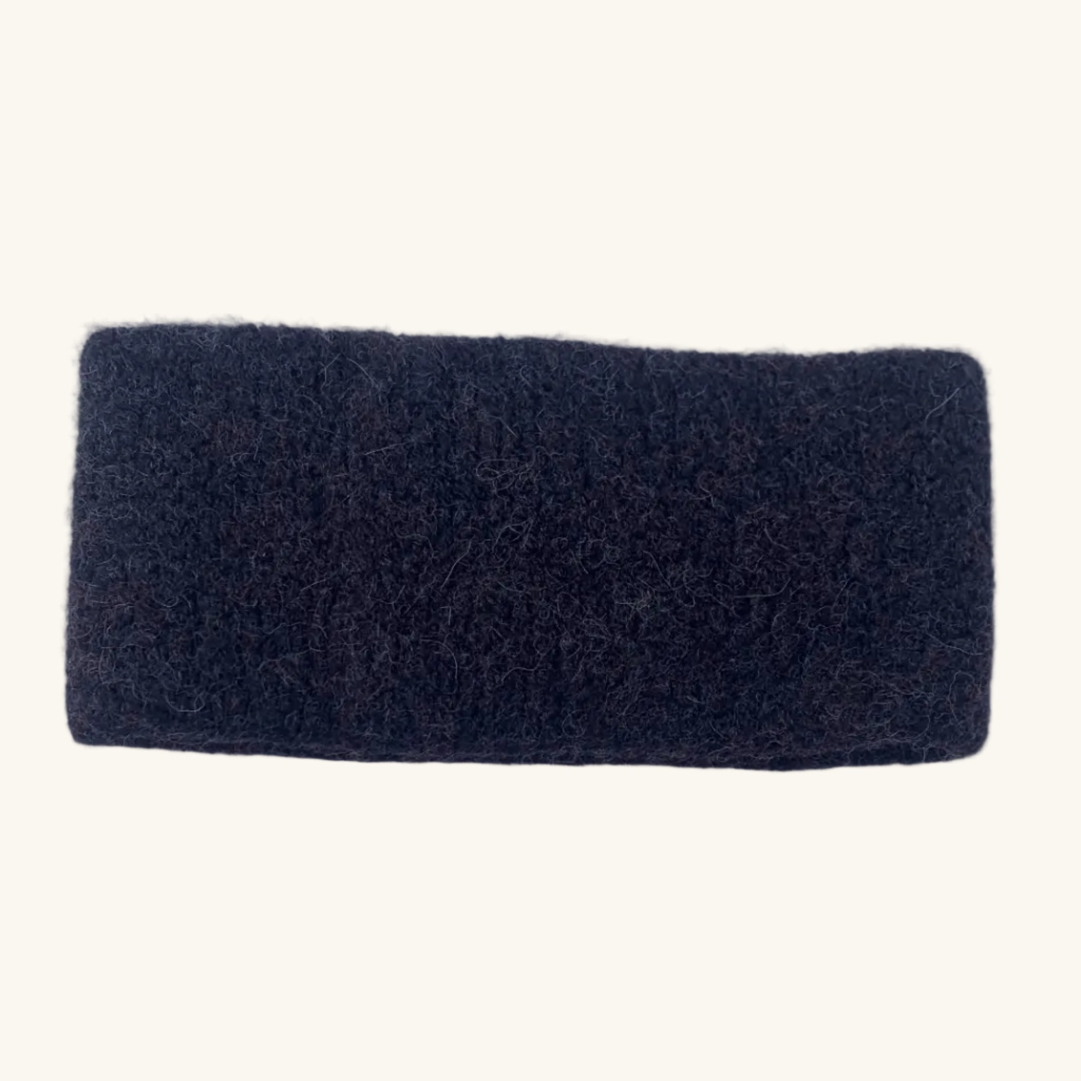 Charcoal headband on a white background