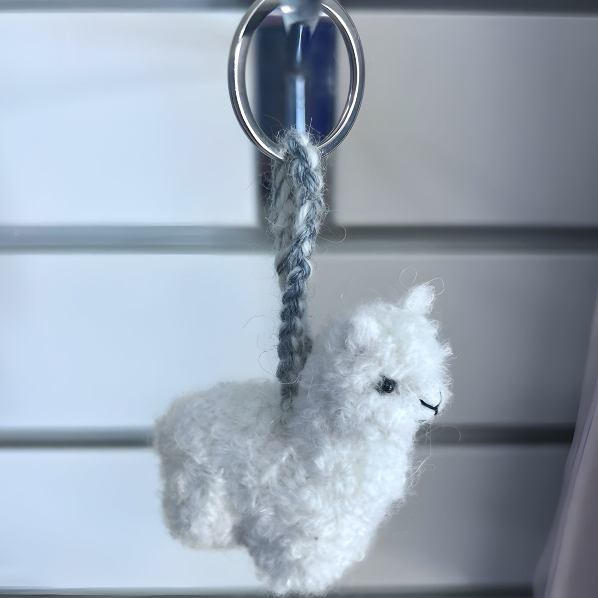 Handfelted Alpaca Keychain