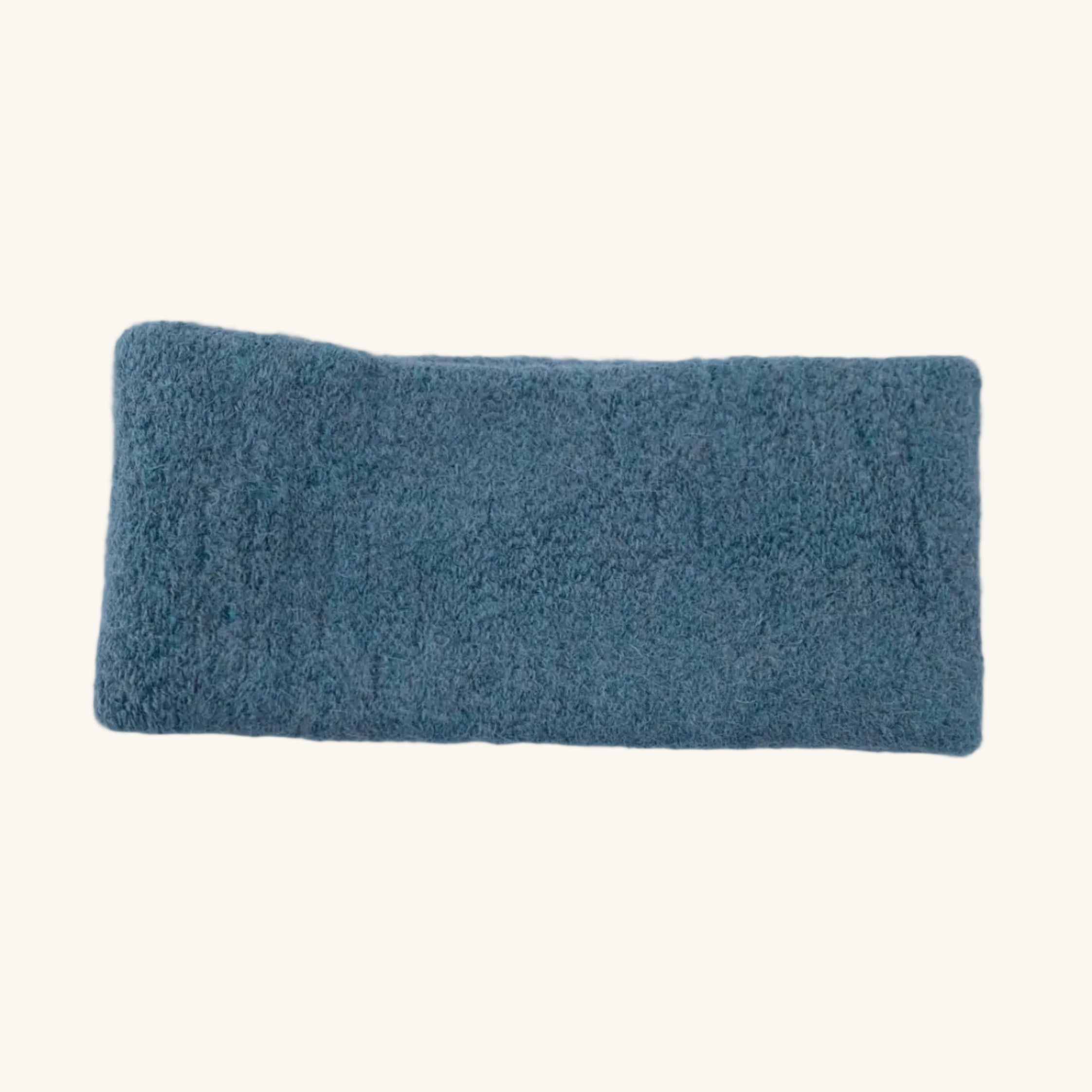 Light blue headband on a white background
