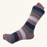 Striped sock on a white background