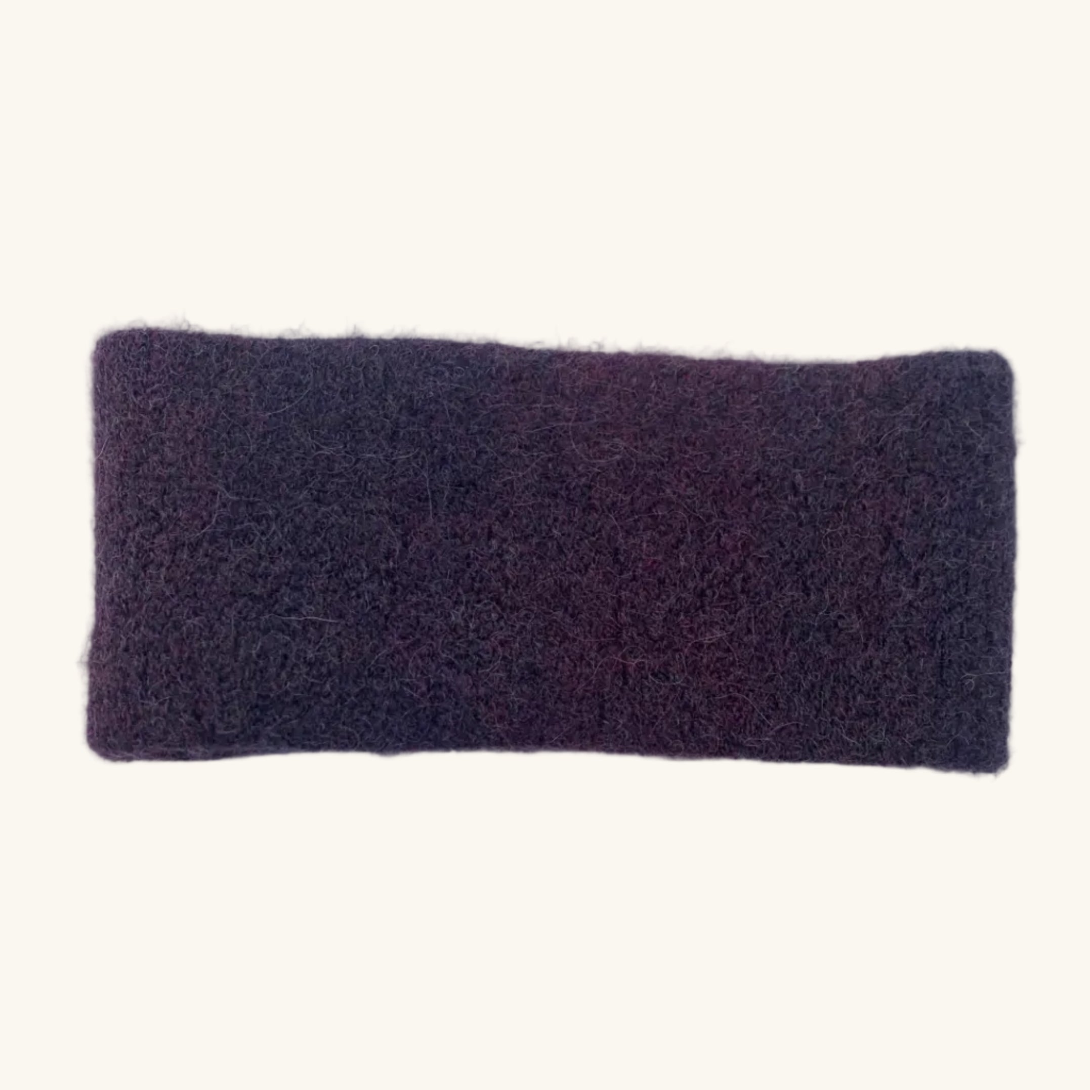 Purple melange headband on a white background