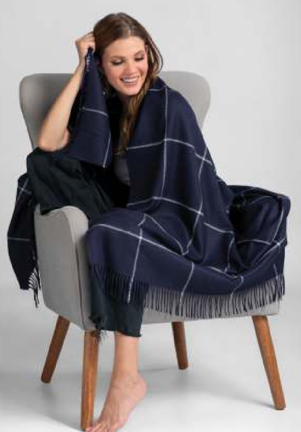 Square Pattern Throw - 100% Baby Alpaca