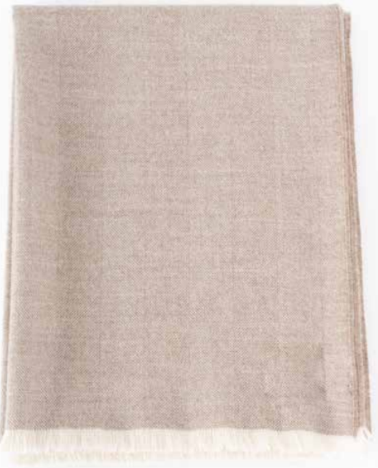 Wide Herringbone Throw - 100% Baby Alpaca