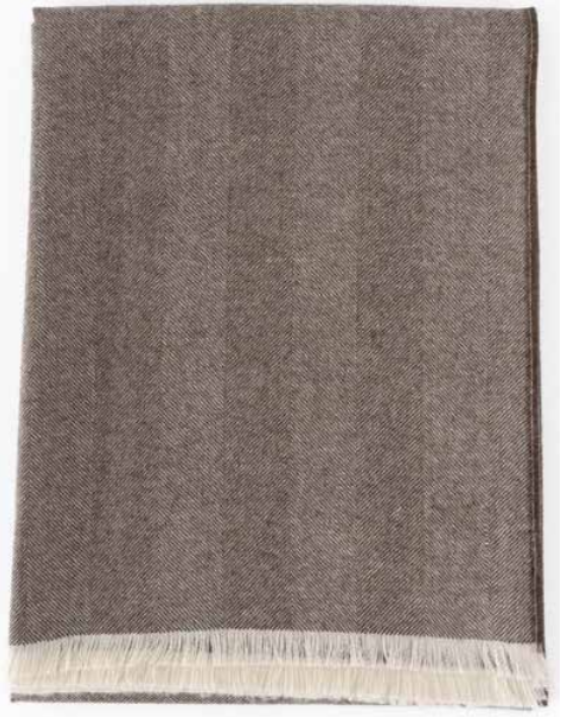 Wide Herringbone Throw - 100% Baby Alpaca