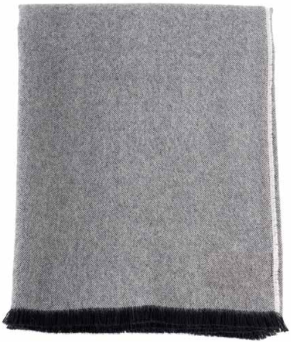 Wide Herringbone Throw - 100% Baby Alpaca