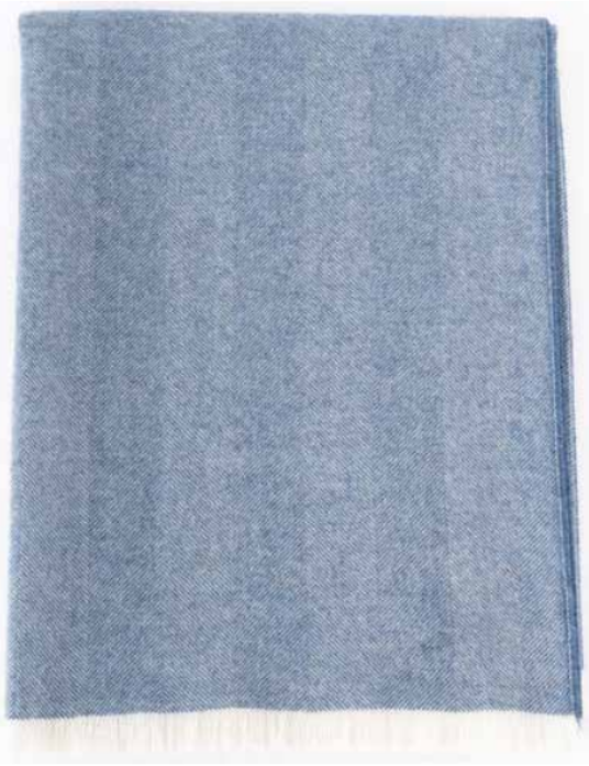 Wide Herringbone Throw - 100% Baby Alpaca