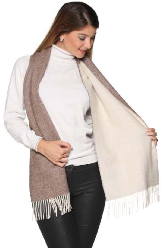 Double Faced Scarf - 100% Baby Alpaca