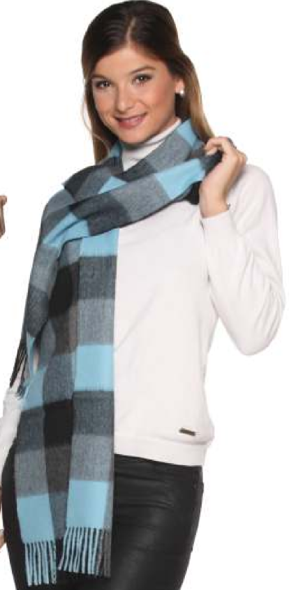 Square Pattern Scarf - 100% Baby Alpaca