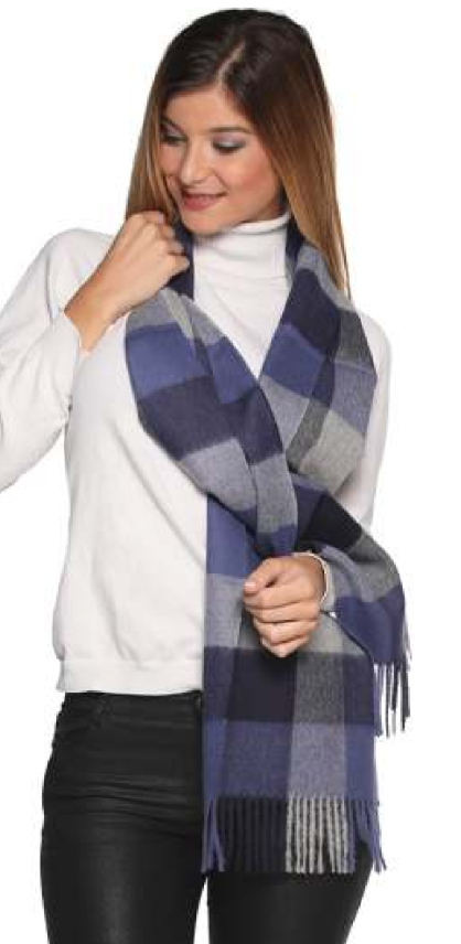 Square Pattern Scarf - 100% Baby Alpaca