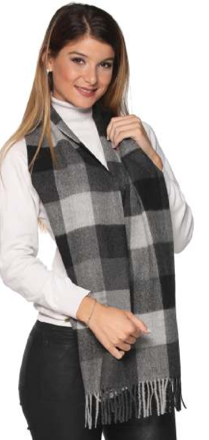 Square Pattern Scarf - 100% Baby Alpaca