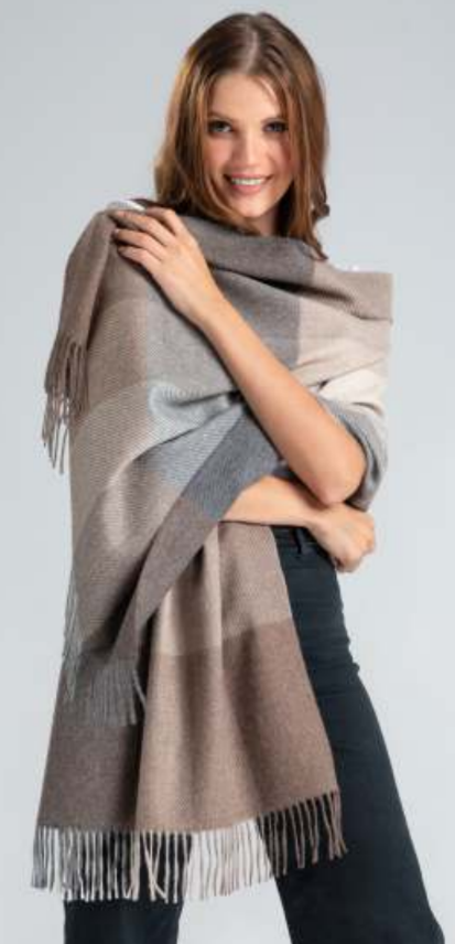 Squares Pattern - 100% Baby Alpaca