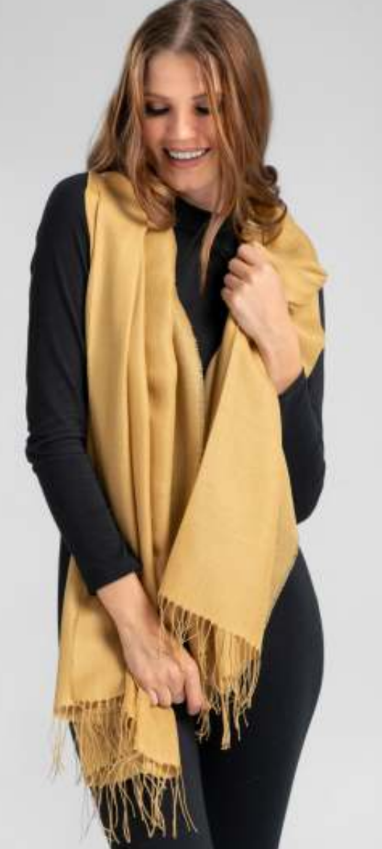 Solid Colour Shawl - 70% Baby Alpaca 30% Silk