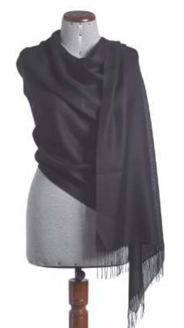 Solid Colour Shawl - 70% Baby Alpaca 30% Silk