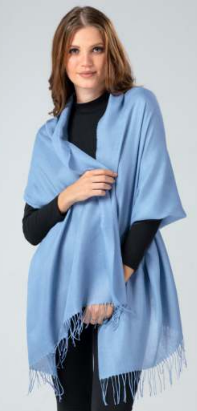 Solid Colour Shawl - 70% Baby Alpaca 30% Silk