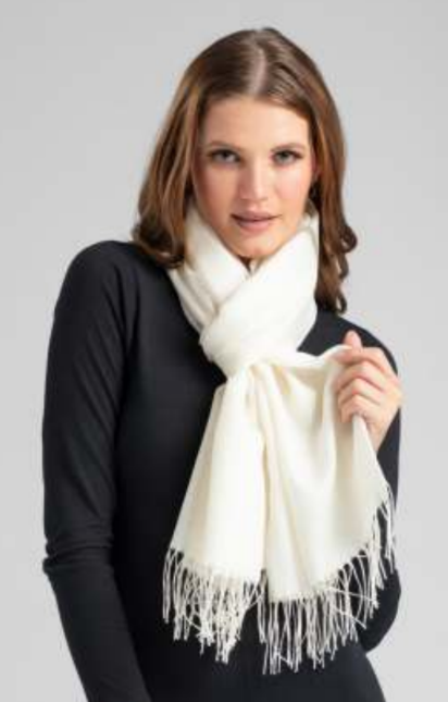 Solid Colour Shawl - 70% Baby Alpaca 30% Silk