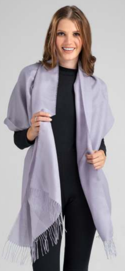 Solid Colour Shawl - 70% Baby Alpaca 30% Silk