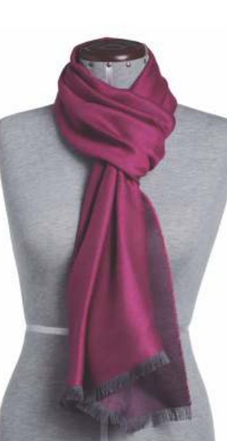 Double Faced Scarf - 70% Baby Alpaca 30% Silk