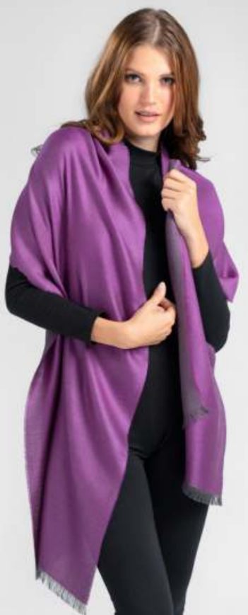 Double Faced Scarf - 70% Baby Alpaca 30% Silk