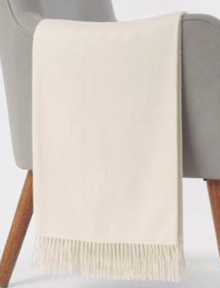 Solid Colour Throw - 100% Baby Alpaca
