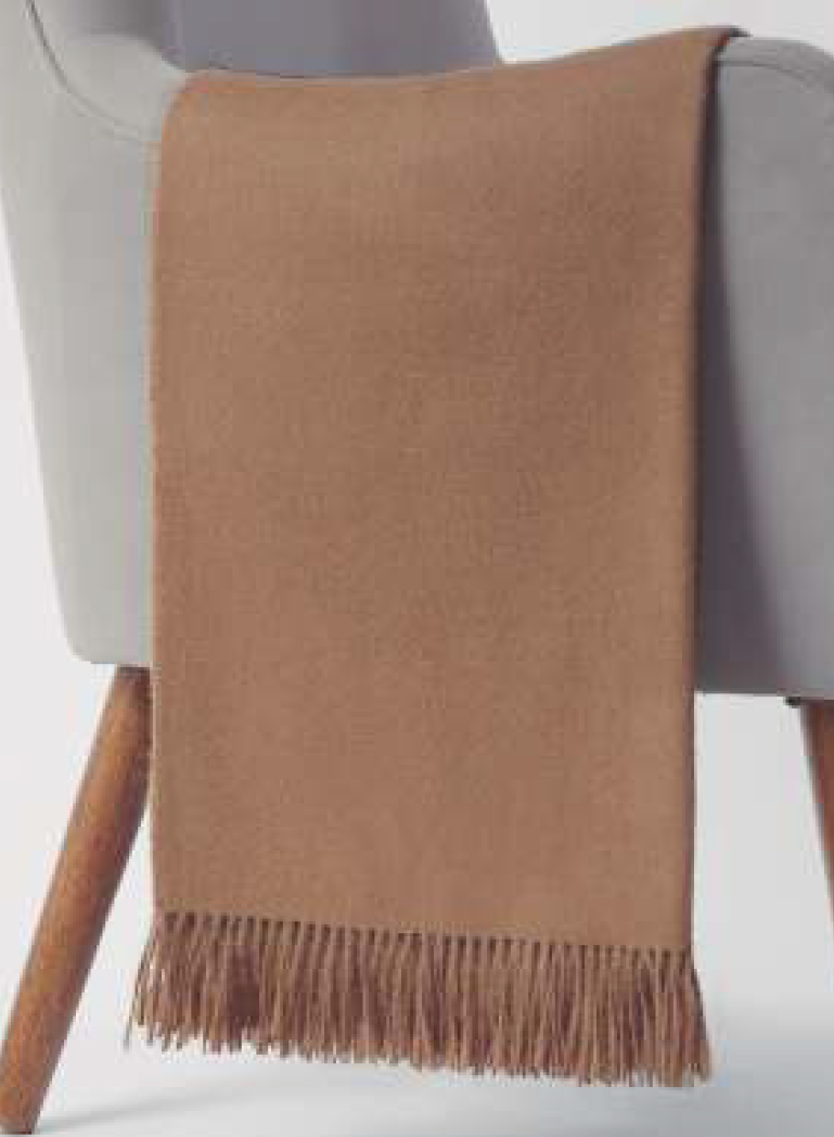 Solid Colour Throw - 100% Baby Alpaca