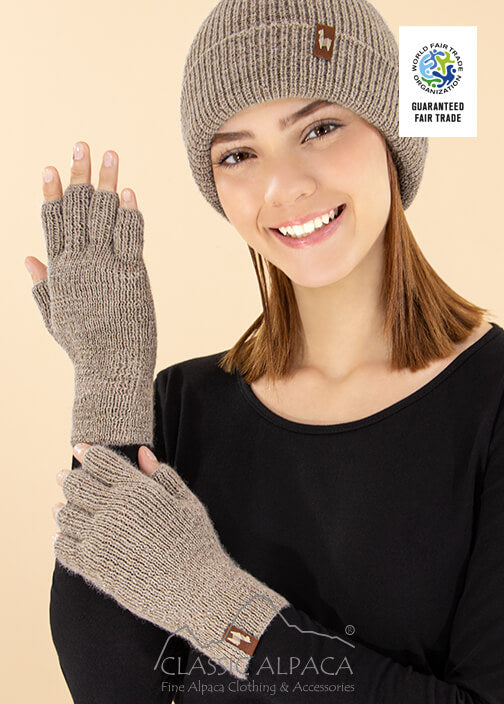 Half Finger Gloves - 100% Alpaca