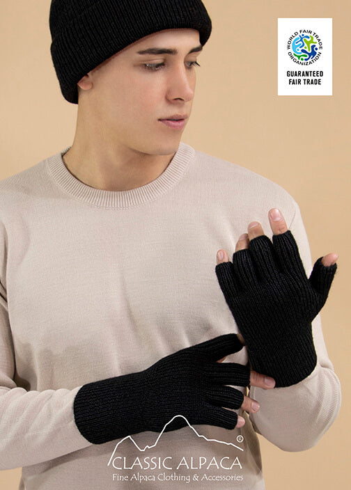 Half Finger Gloves - 100% Alpaca