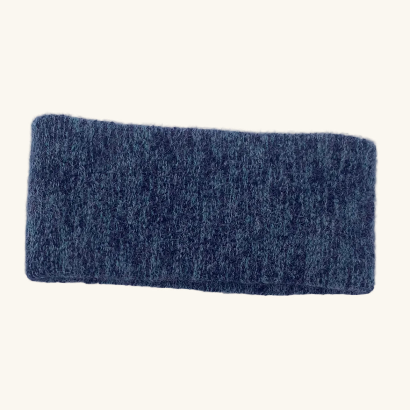 Blue melange headband on white background