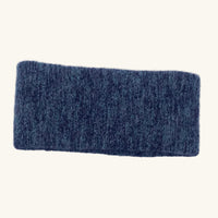 Blue melange headband on white background