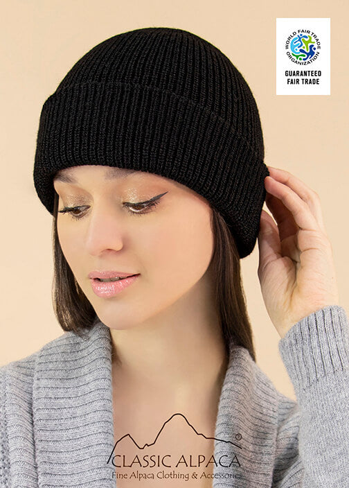 Double Knit Hat - 100% Alpaca
