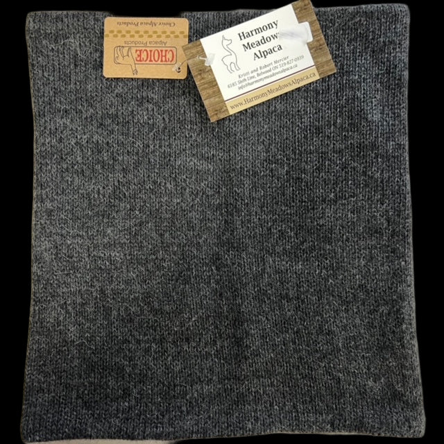 Gray knitted neckwarmer