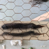 black sample alpaca fibre