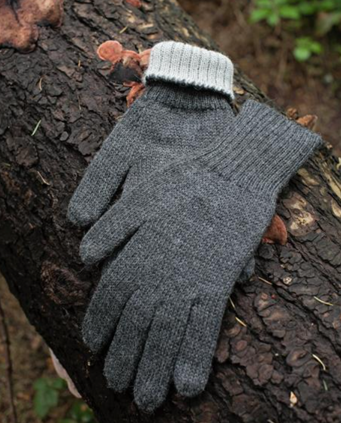 Thick shop knit gloves
